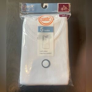 Wonder nation pack of boys, white tank tops only 4